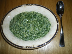 Creamed Spinach, cauliflower puree 035