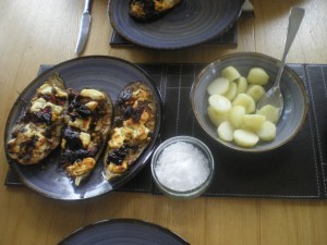 Aubergine and vegetables 026