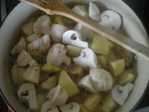 Brisket, chcicken casserole and dumplings 025