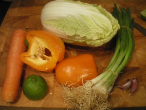 noodle prawns, red cabbage, lamb, celeriac 006
