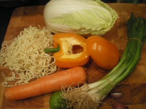 noodle prawns, red cabbage, lamb, celeriac 007